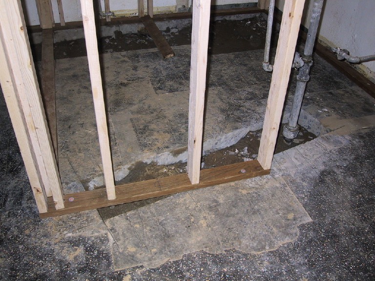 concrete cut for plumbing